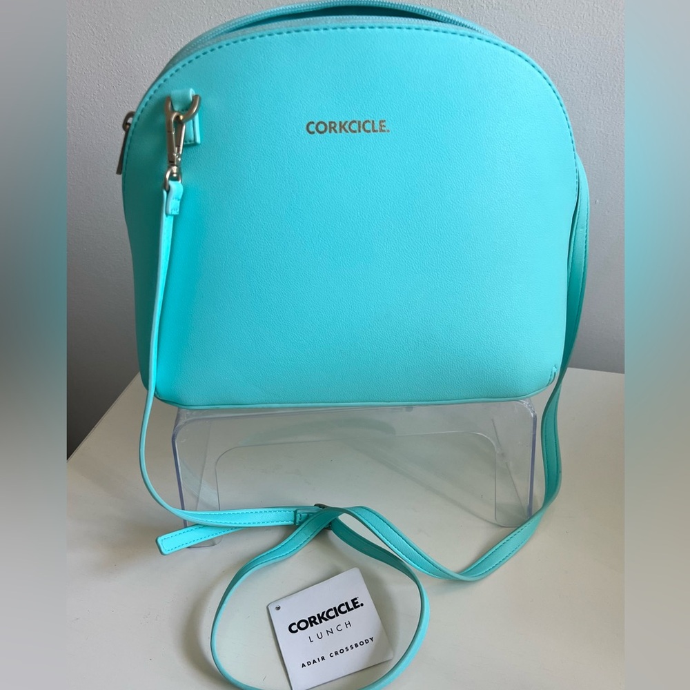 Corkcicle Adair Aqua Insulated Crossbody Lunch Bag - Picture 4 of 7